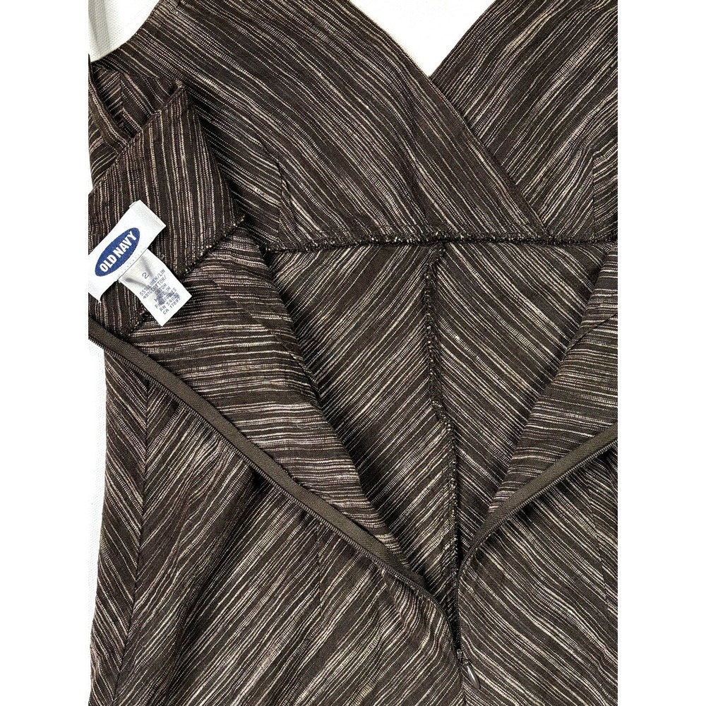 Old Navy Dress Women's 2 Linen Blend Brown Pencil Maxi Summer - Picture 10 of 12